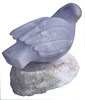 Sculpture colombe bleue - Albtre bleu - dimensions (avec socle) 25x40x41cm